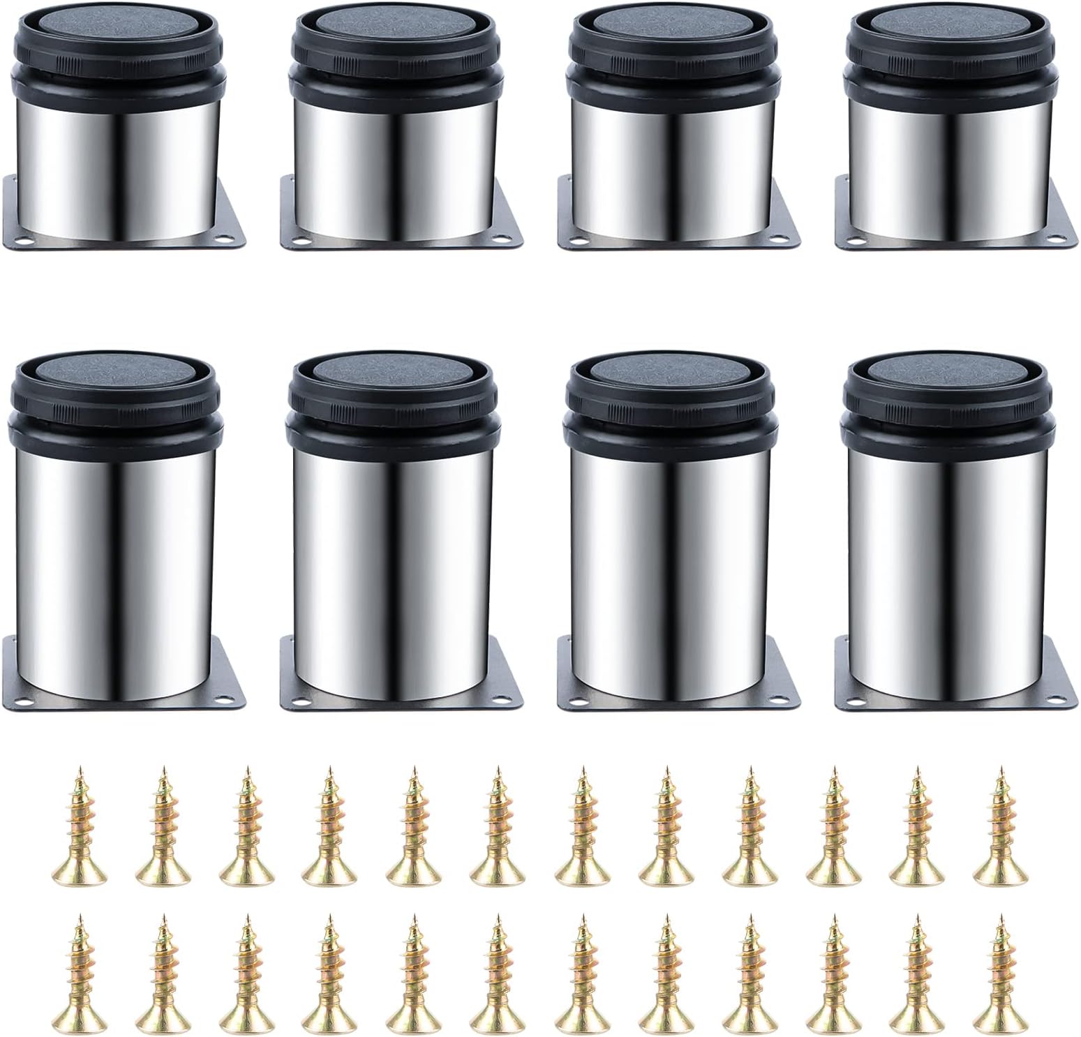 WMYCONGCONG 4 Pcs Adjustable Furniture Cabinet Metal Legs - View #7