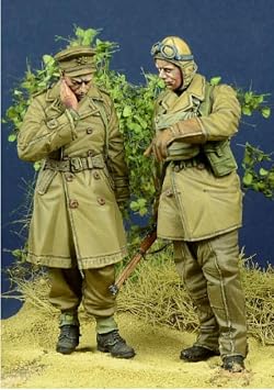 PANGCHENG 1/35 BEF Officer & Dispatch Rider Soldier Figure Historical Figure Resin kit Unassambled Unpainted