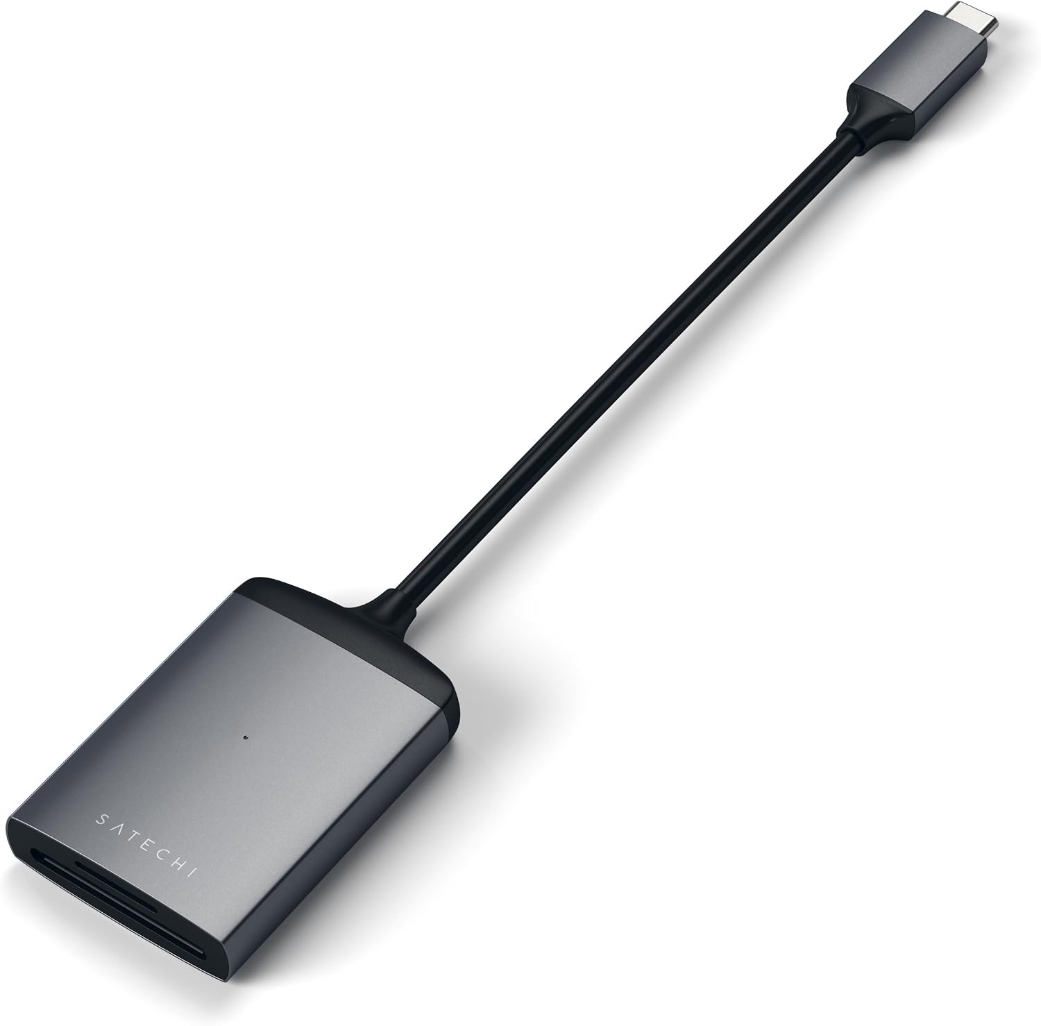 Satechi Type-C Aluminum UHS-II Micro/SD Card Reader Adapter - Compatible with 2020/2018 MacBook Air, 2020/2018 iPad Pro, 2019/2018 MacBook Pro (Space Gray)