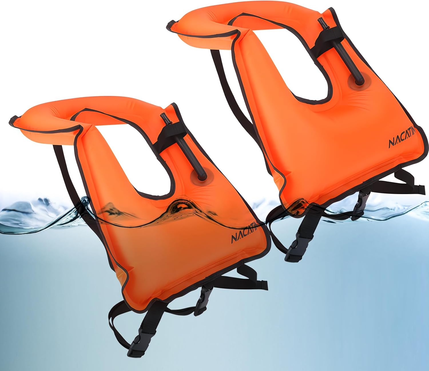2 Pcs Inflatable Snorkel Vests for Adults Portable