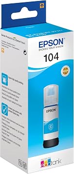 Epson EcoTank 104 Cyan Genuine Ink Bottle : Amazon.co.uk: Health \u0026 Personal  Care