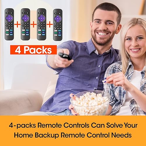 Miniatura 7 de Paquete de 4 controles remotos de repuesto solo para Roku TV, compatible con todos los TCL RokuHisense RokuOnn RokuSharpPhilips Roku (no para Roku