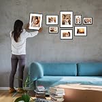 Giftgarden 14 Pack cadres d'image noir avec tapis pour différentes tailles Photos, Assortiment de cadre maté ensemble comprenant deux 11x14, Six 8x10, Six 5x7, Collage de cadre pour affichage mural ou tabletop