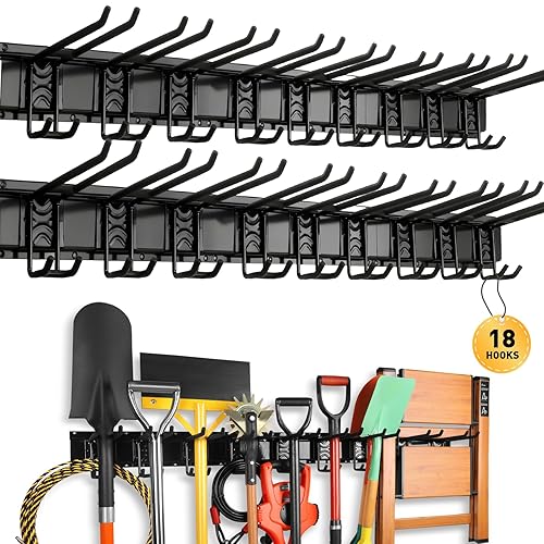 ELEAD 18-Pairs Heavy Duty Garage Tool Organizer Wall Mount Hooks,