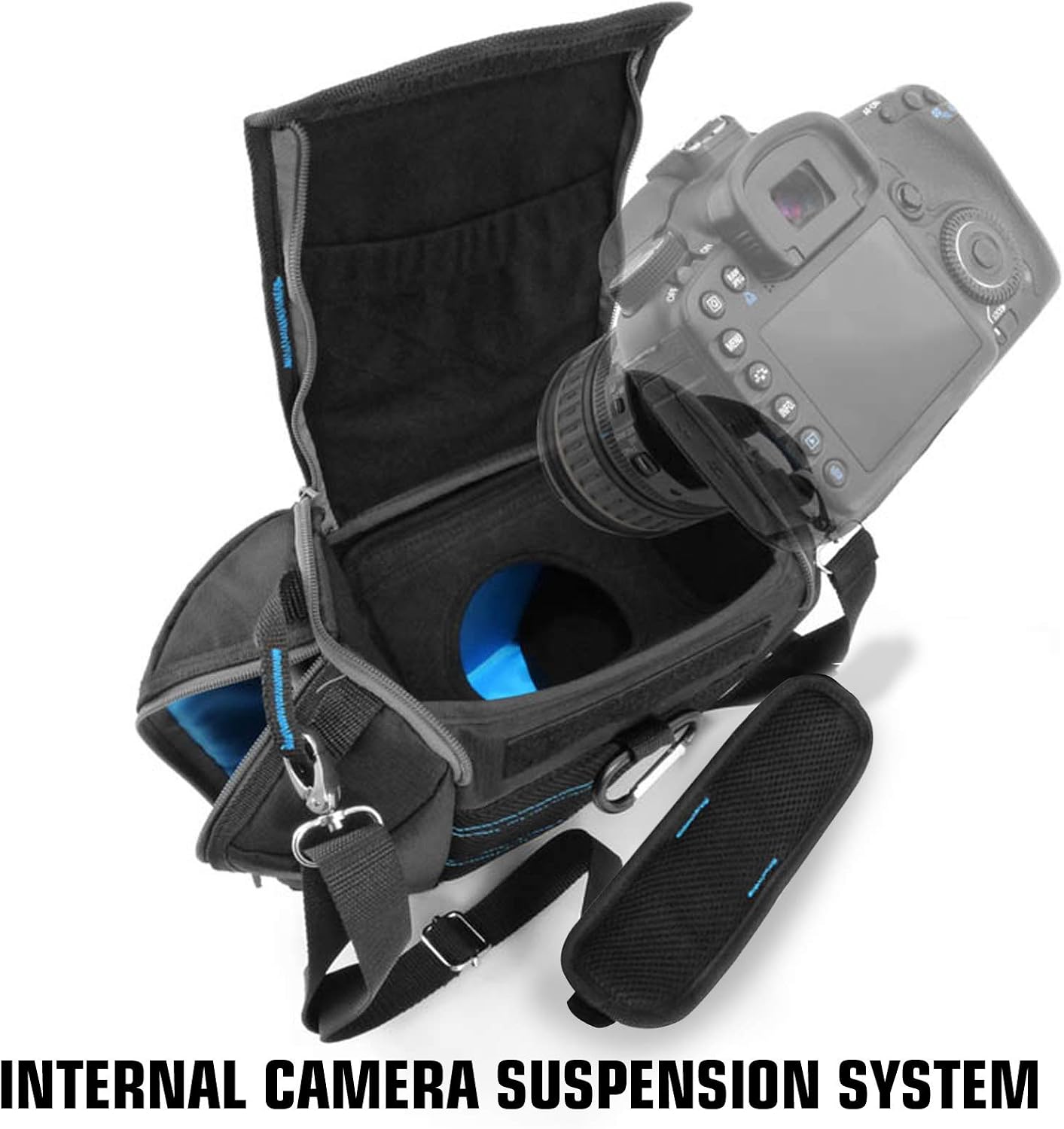 USA Gear DLSR Camera Case, Deluxe Camera Bag with Accessory Storage - Compatible with Nikon, Canon, Sony, Olympus and More DSLR, Mirrorless, Micro Four-Thirds and Point and Shoot Cameras