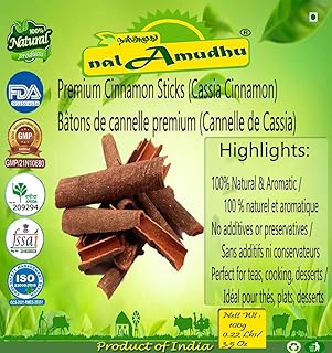 nalAmudhu Cinnamon Barks | Cassia Cinnamons | Indian Cinnamon's Barks-100g