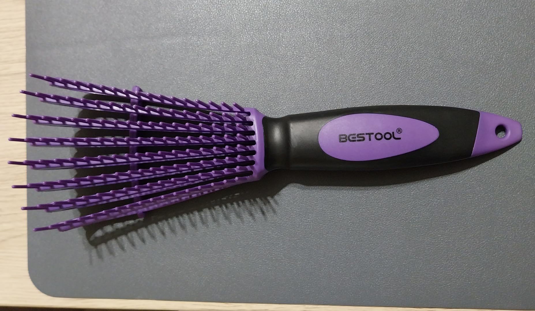 Brosse Démêlante Ilū Bamboom Violet Moyen Oblongue main image 1
