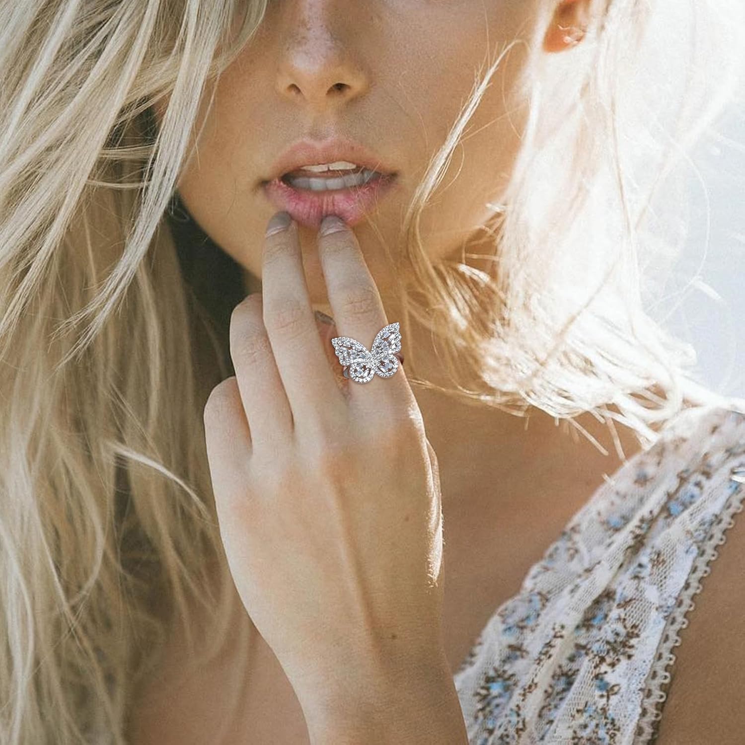 STARCHENIE Butterfly Ring for Women 925 Sterling Silver Birthstone Rings Size 5-10 - Image 2