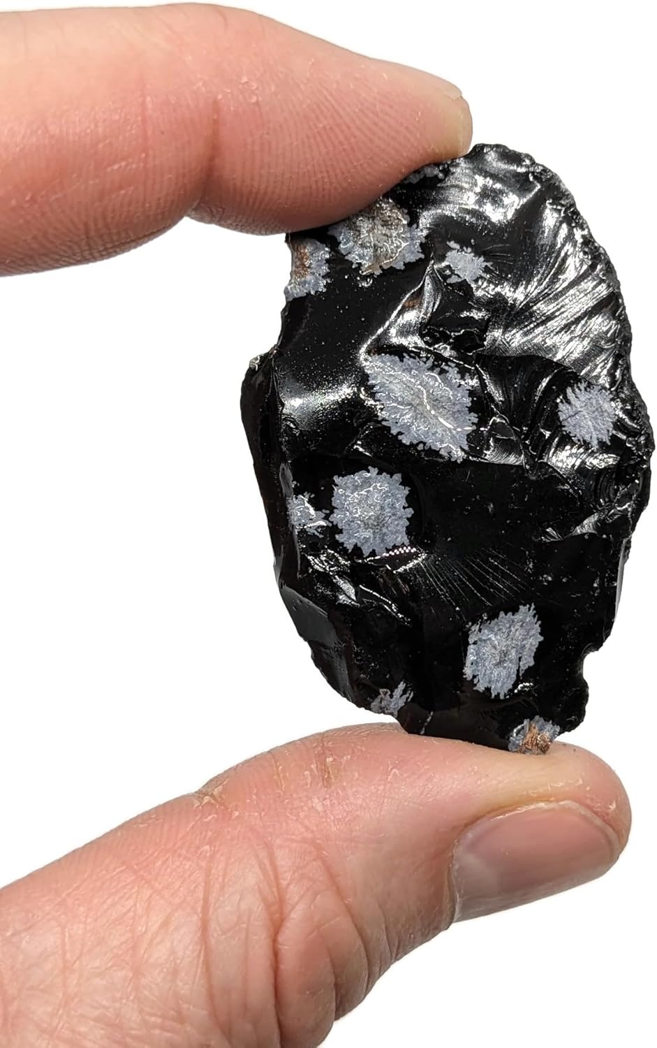 3 lbs Bulk Rough Snowflake Obsidian Stones - 1 to 2 Inch Mixed Sizes. Natural Stones Perfect for Rock Tumbling, Wire Wrapping, Fountain Stones, Lapidary, Decoration, Rock Collecting.