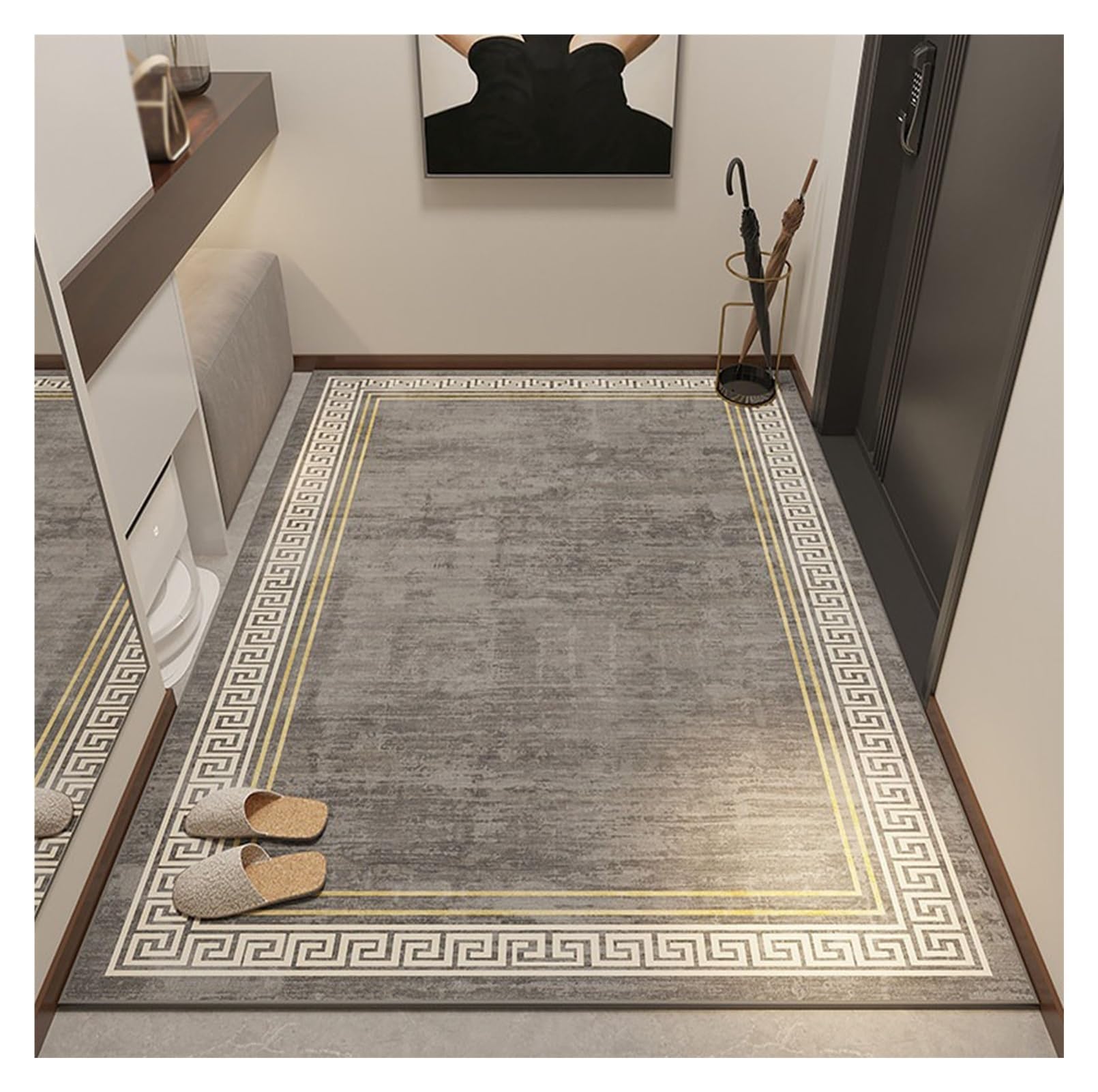 Tapis lavable en machine avec dossier antidérapant 100x140 cm