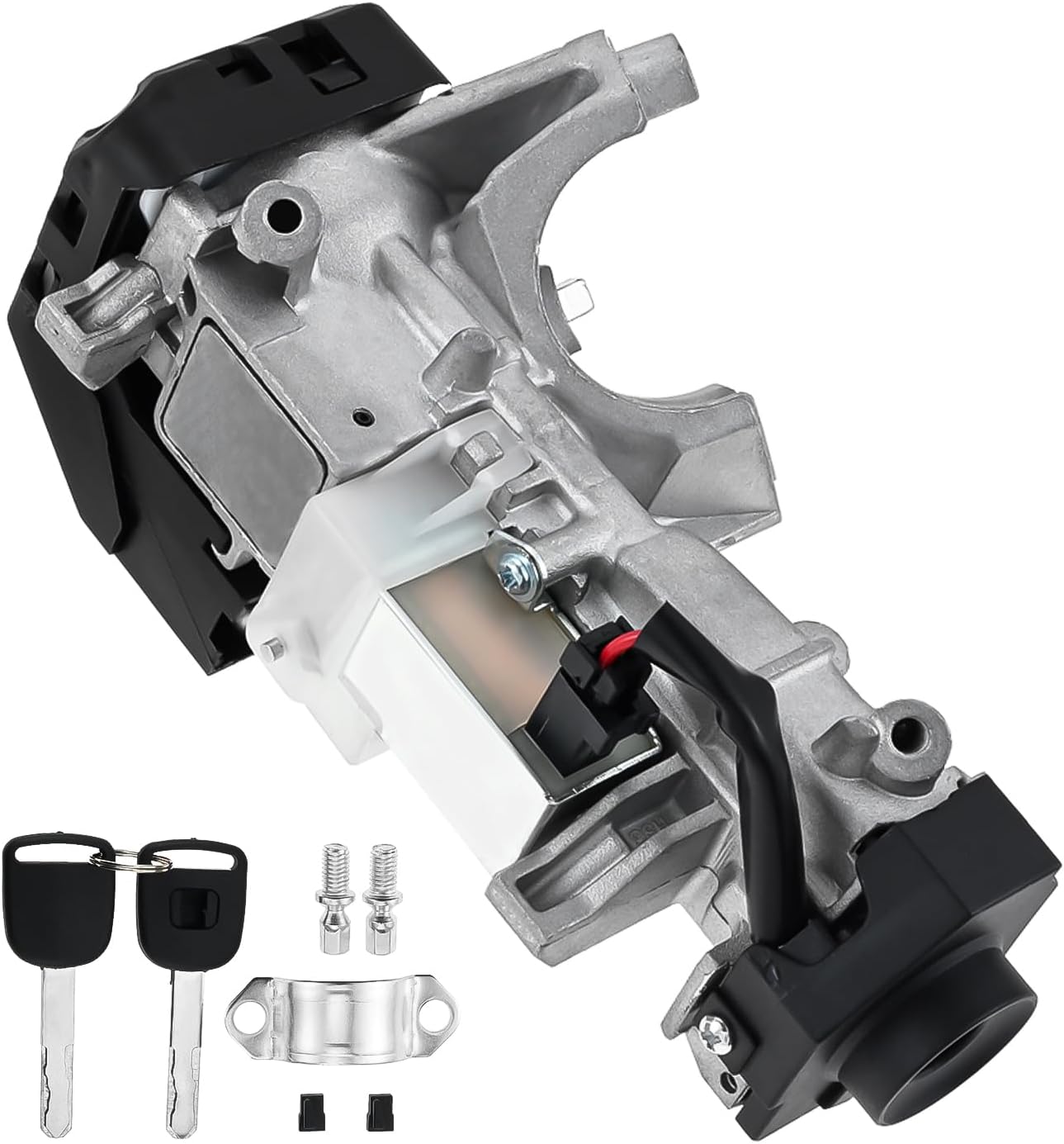 Ignition Switch Lock Cylinder Assembly Compatible with Honda Civic 2006-2011 CR-V 2007-2011 Fit 2009-2011, Ignition Switch Lock Cylinder with 2 Keys Replace# 35100-SDA-A71 06350-SAA-G30