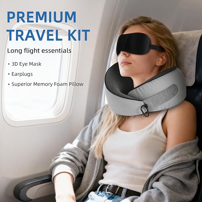 Almohada de Viaje Espuma Viscoelástica Plegable miniatura 2