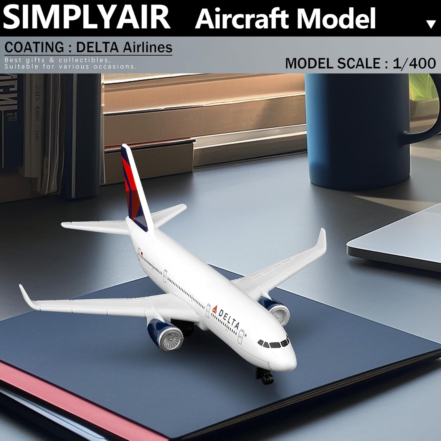 1/400 Delta Airplane Model Kits Plastic Airplane Model for Collection and Display