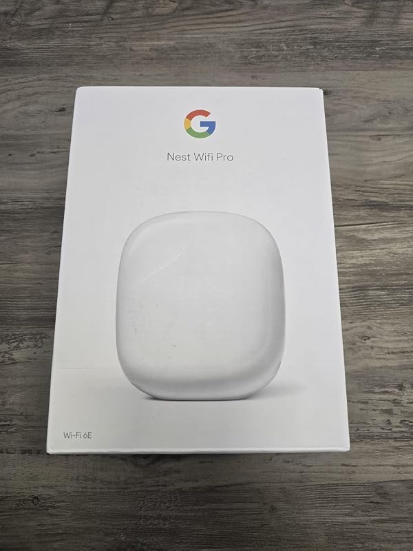 Nest WiFi Pro 6E GA03030-US Enrutador de malla de velocidad rápida y cobertura para todo el hogar - Color nieve