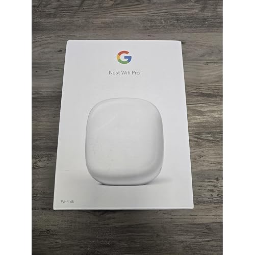 Google Nest WiFi Pro 6E GA03030-US Fast Speed and Whole Home Coverage Mesh Router -Color Snow