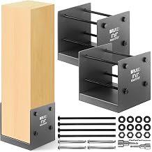 Stainless Steel 8 x 8 Actual 7.5" x 7.5" Deck Post Base, Post Anchor Bracket, Concrete Support Anchor Base for Deck Railing, Fences, Pavilions, Deck Porches 2Pack- Dark Gray