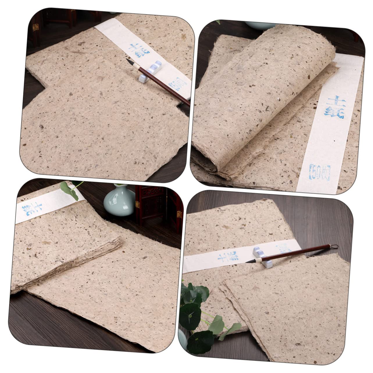 SEWACC 100 Blatt Reines handgeschöpftes Maulbeerpapier praktisches Reispapier tragbares kalligraphiepapier calligraphy paper aquarellpapier handgemachtes DIY-Papier Kunstmalpapier