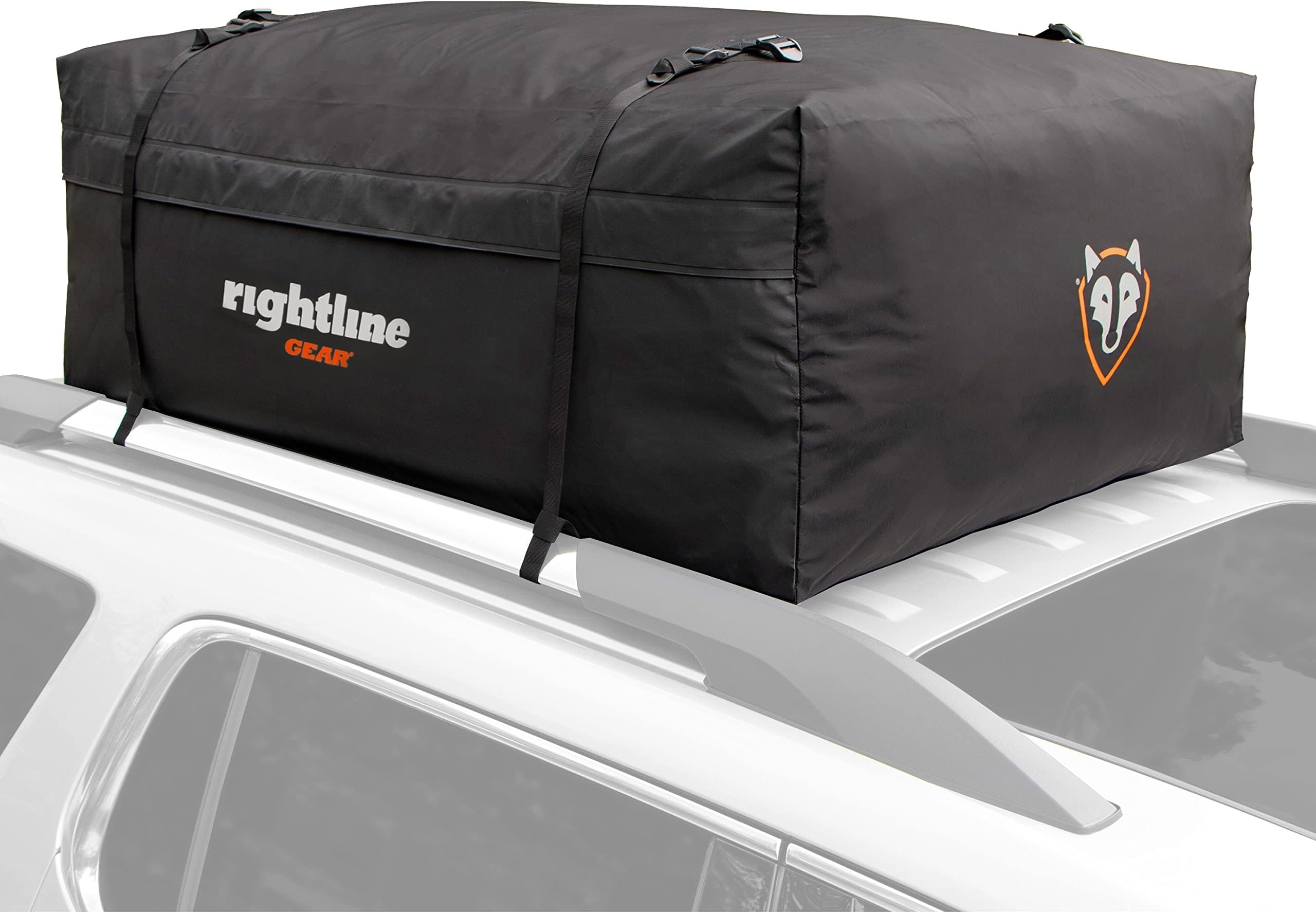 Rightline Gear 100R30 Range 3 Weatherproof Rooftop Cargo Carrier for Top of Vehicle, Attaches With or Without Roof Rack, 18 Cubic Feet, Black