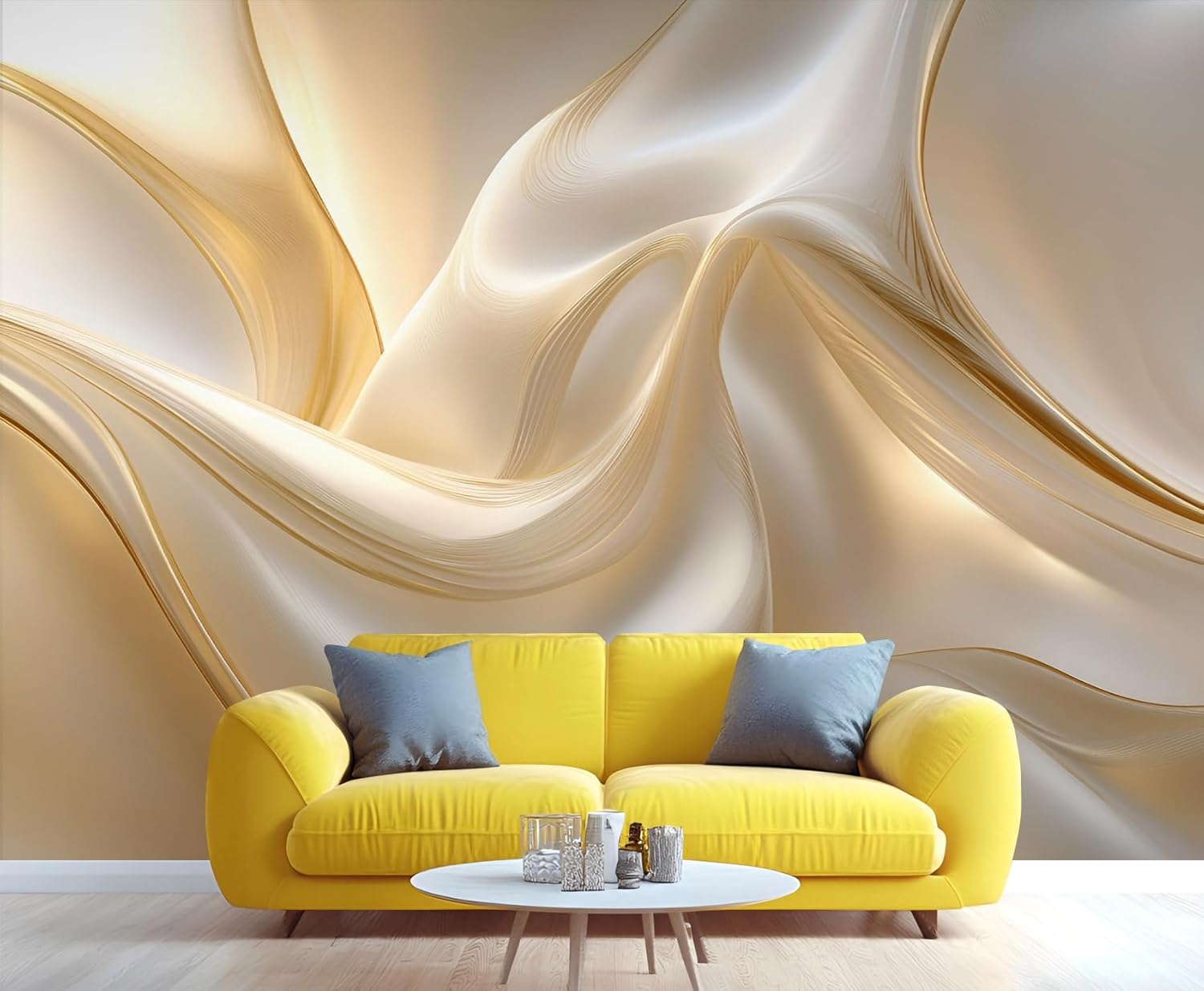 Geometry Wallpaper Mural, Abstract Photo Wall Mural, Wall Stickers Wallpaper for Farmhouse Living Room Bedroom Sofa TV Background Decor - 144" W x 100" H