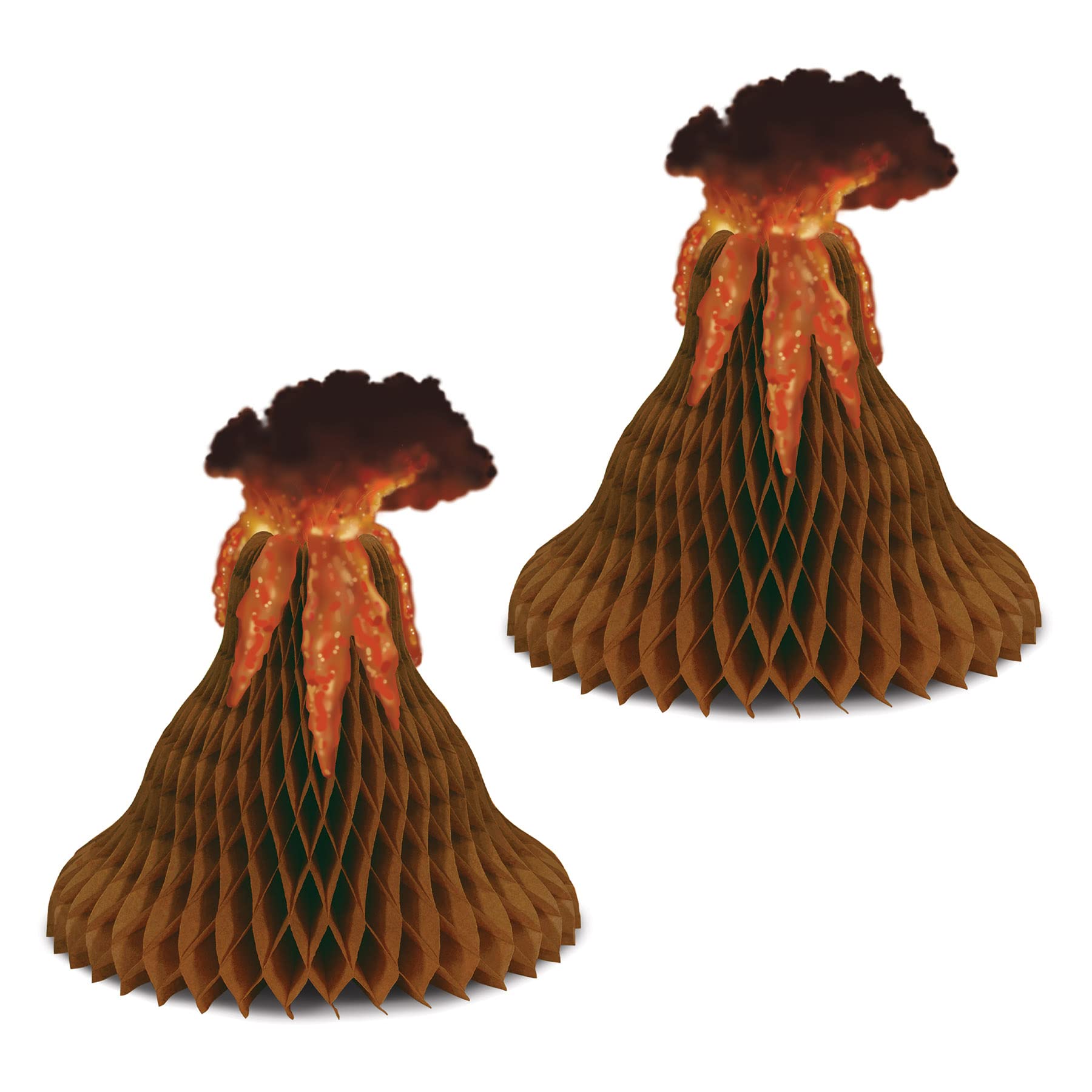 Beistle 54999 Tissue Volcano Centerpieces 2 Piece, Paper, Multicolor