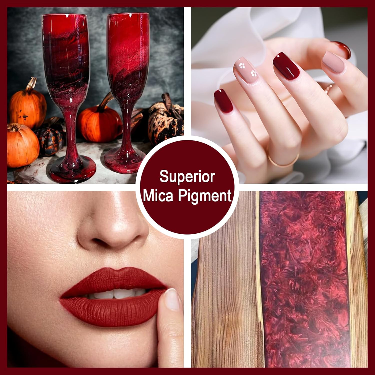 Matio Red Mica Powder, 0.7oz/20g Premium Mica Pigment Powder Natural Epoxy Resin Color Pigment for Soap Making, Bath Bombs,DIY Arts Crafts Additive Acrylic,Woodworking,Car Freshie Supplies (Royal Red) - Image 4