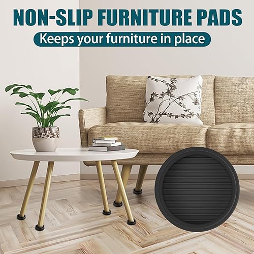 Miniatura 10 de 2 x 2 tazas de goma para muebles, almohadillas redondas antideslizantes para muebles, tazas antideslizantes para muebles, agarre antideslizante para