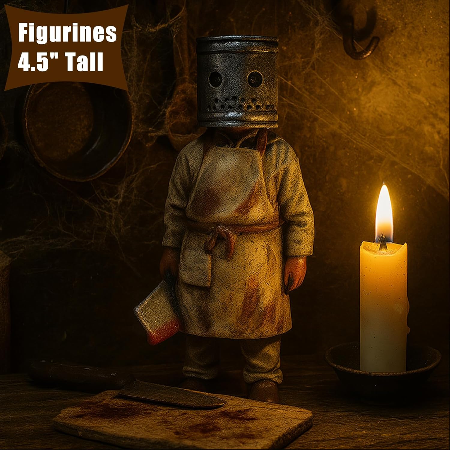Mini Horror Figurines - 4.5" Halloween Horror Movie Garden Gnome Statue for Home Indoor Knick Knack Decor, Shelf, Office, Table Decor - Image 8