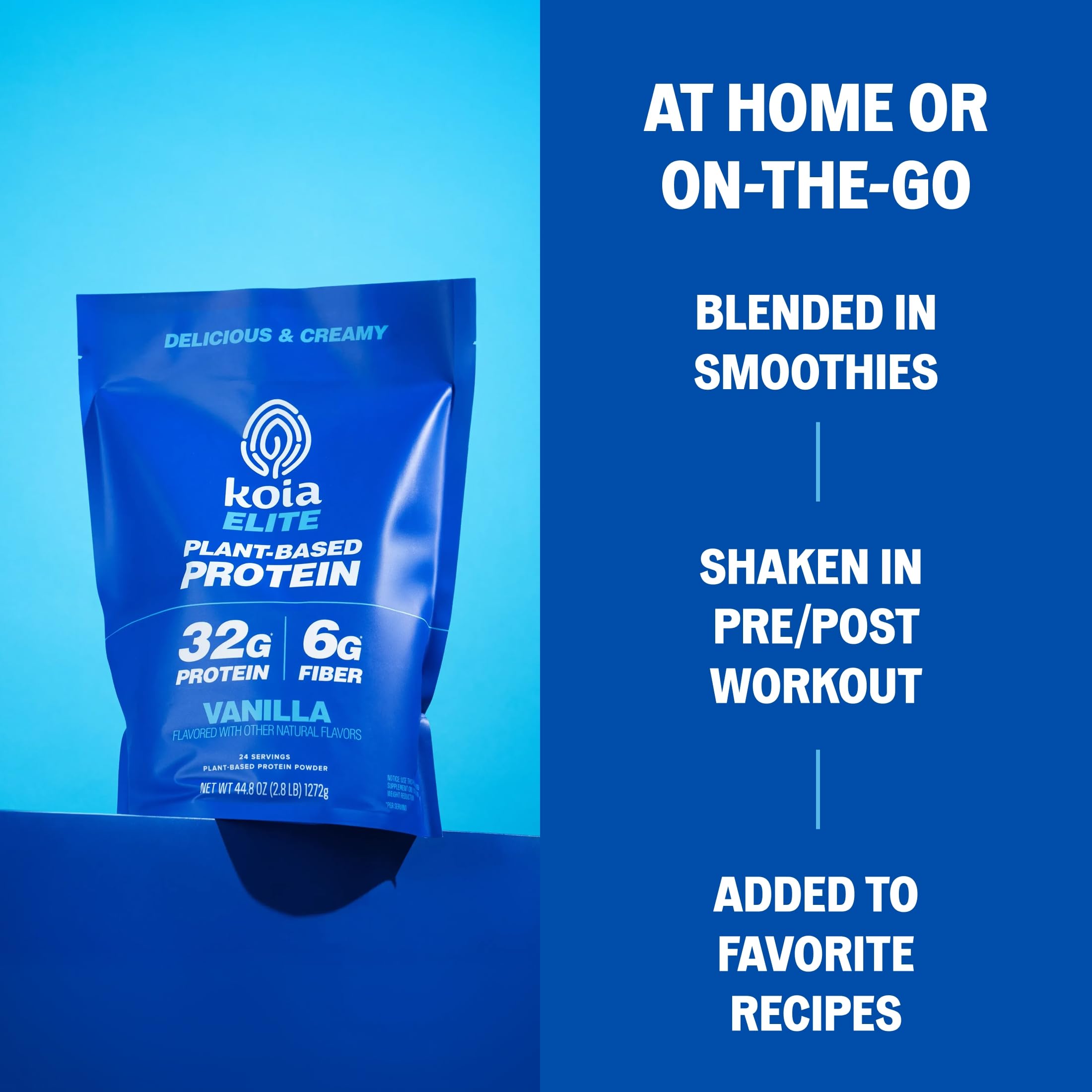 Koia Elite Vanilla, Plant-Based Protein Powder, Prebiotic Fiber, Dairy-Free — Amazon image 8