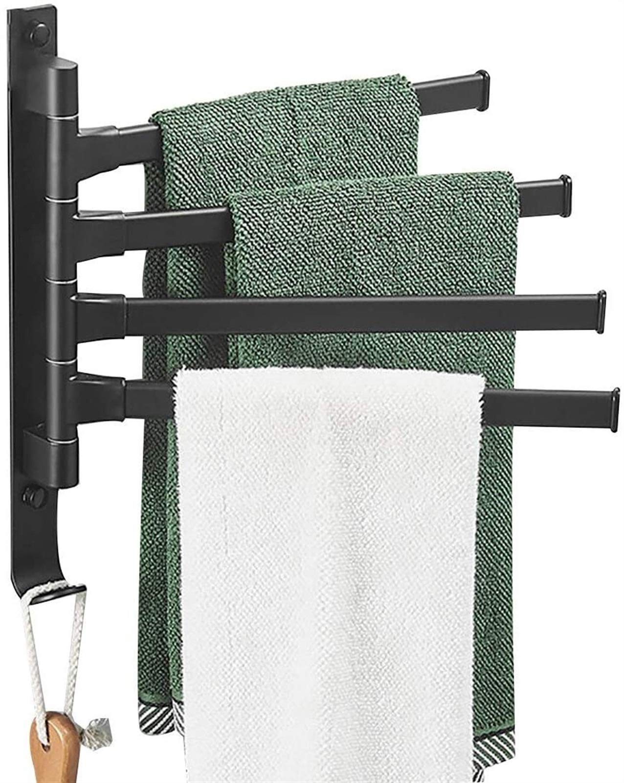Porte-serviettes rotatif anti-humidité pour optimiser les petits murs