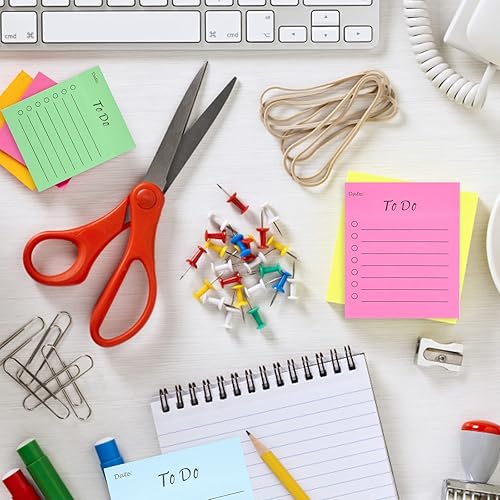 Miniatura 5 de 450 hojas de 9 blocs de notas adhesivas para lista de tareas, 3.5 x 3 pulgadas, notas adhesivas forradas con lindo bloc de notas para planificador,