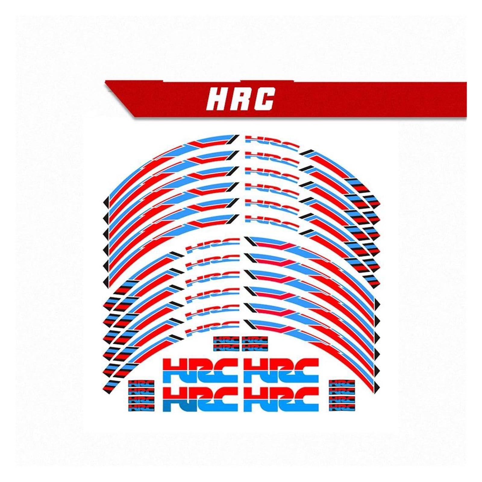 Dla HRC CBR250RR CBR400RR CBR600RR CBR1000RR Naklejki na zewnętrzną krawędź motocykla Koła Folia Granica Naklejki Odblaskowe (wielokolorowe)