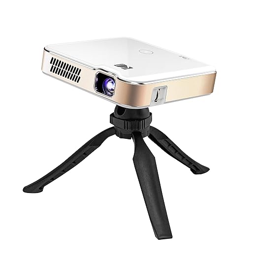 Kodak Luma 400 Portable HD Smart Projector Kit with Wi-Fi, Bluetooth, HDMI & USB Inputs – 150 ANSI Lumens & Viewing up to 150” – Includes Tripod, Case, & 80” Screen