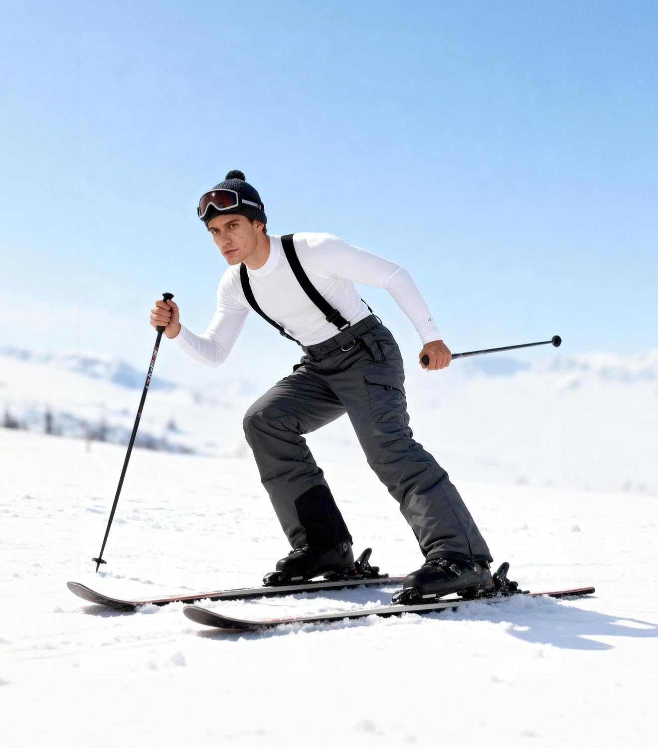 Wantdo Men's Waterproof Ski Pants Warm Insulated Snow Outdoor Cargo Pants - Image 2