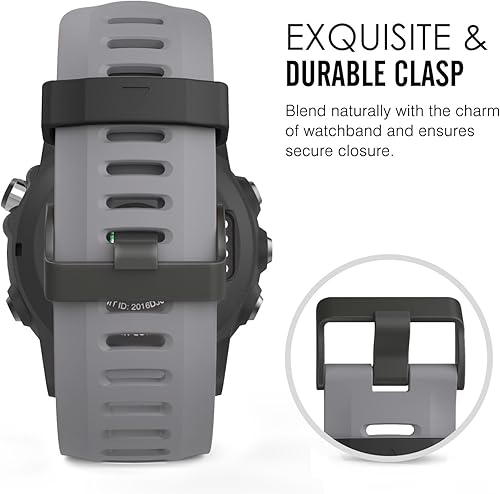 Miniatura 4 de MoKo Correa compatible con Garmin Fenix 3Fenix 5X, correa de repuesto de silicona suave para Garmin Fenix 3Fenix 3 HRFenix 5X5X PlusD2 Delta