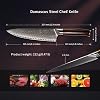 YARENH Damascus Knife Professional Chef's Knife 20.5 cm 73 Layers Damascus Steel Kitchen Knife Sharp Chef's Knife with Exquisite Sandalwood Handle with Walnut Wood Sheath