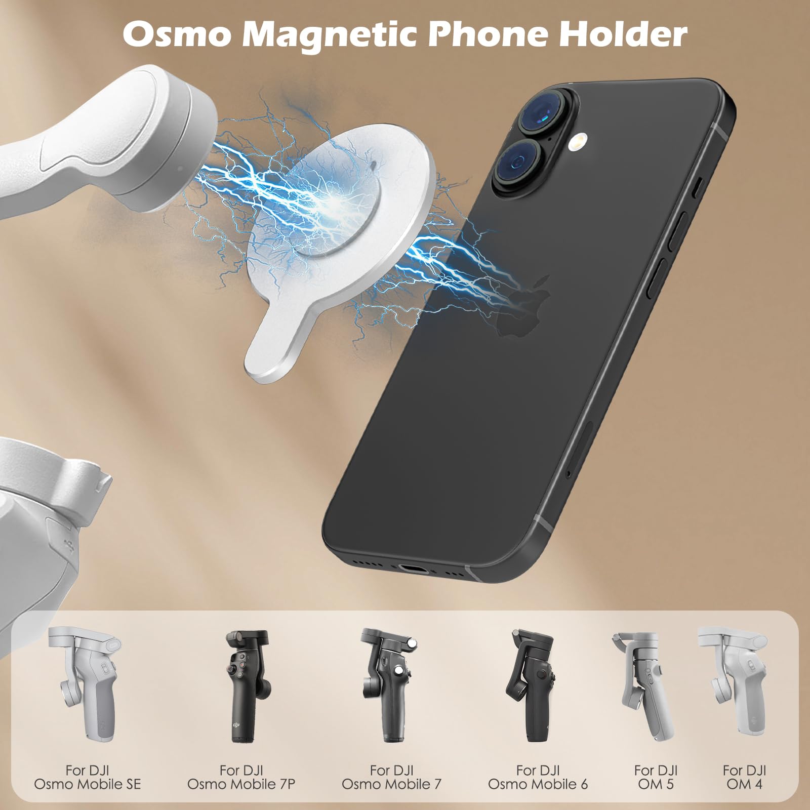 DJI OSMO MOBILE 6 (MagSafeアダプタ付き) Amazon.com : ALAFLY for DJI Magnetic Adapter Phone Mount