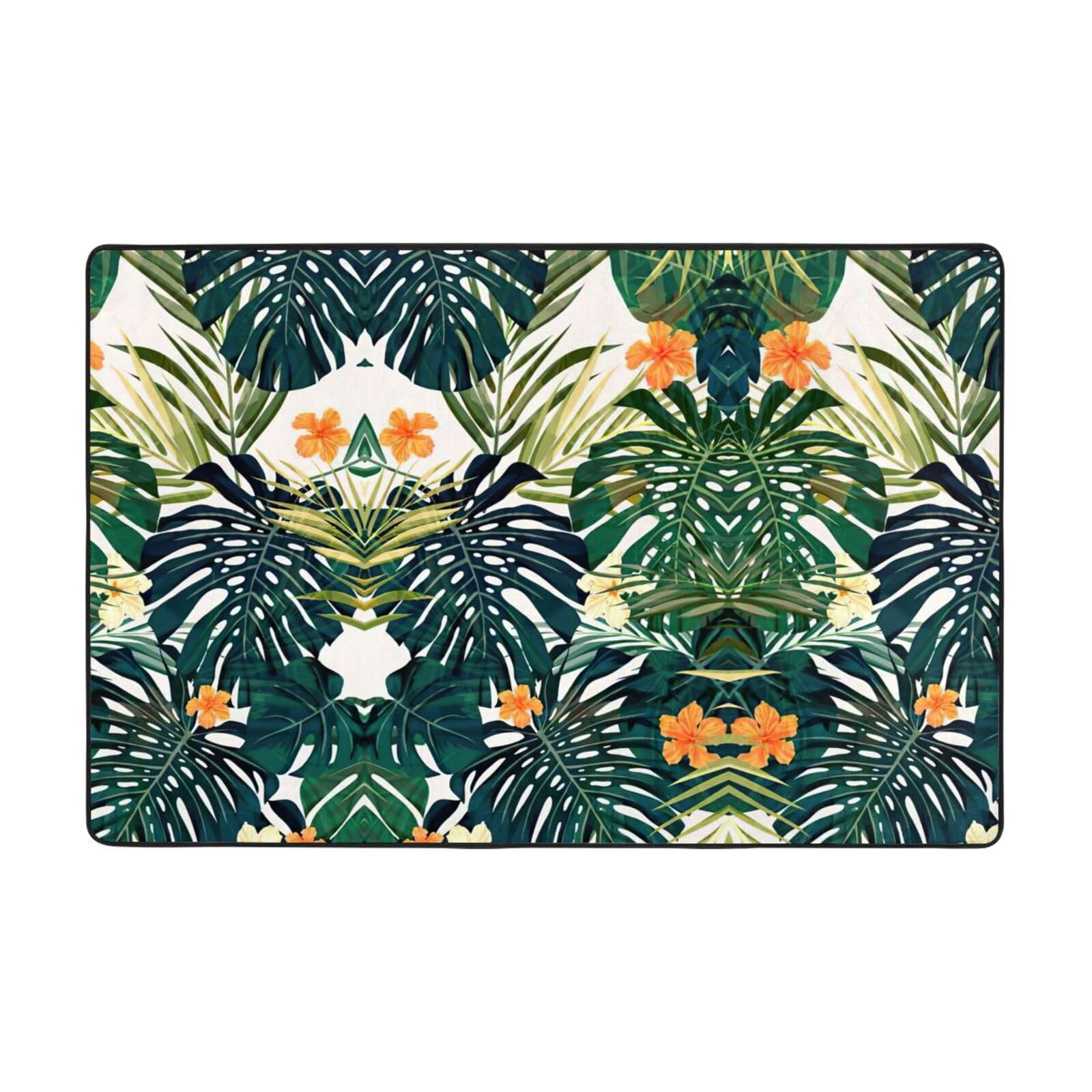 Tapis de fleurs hawaïennes EdWal pour égayer la cuisine et la salle de bain