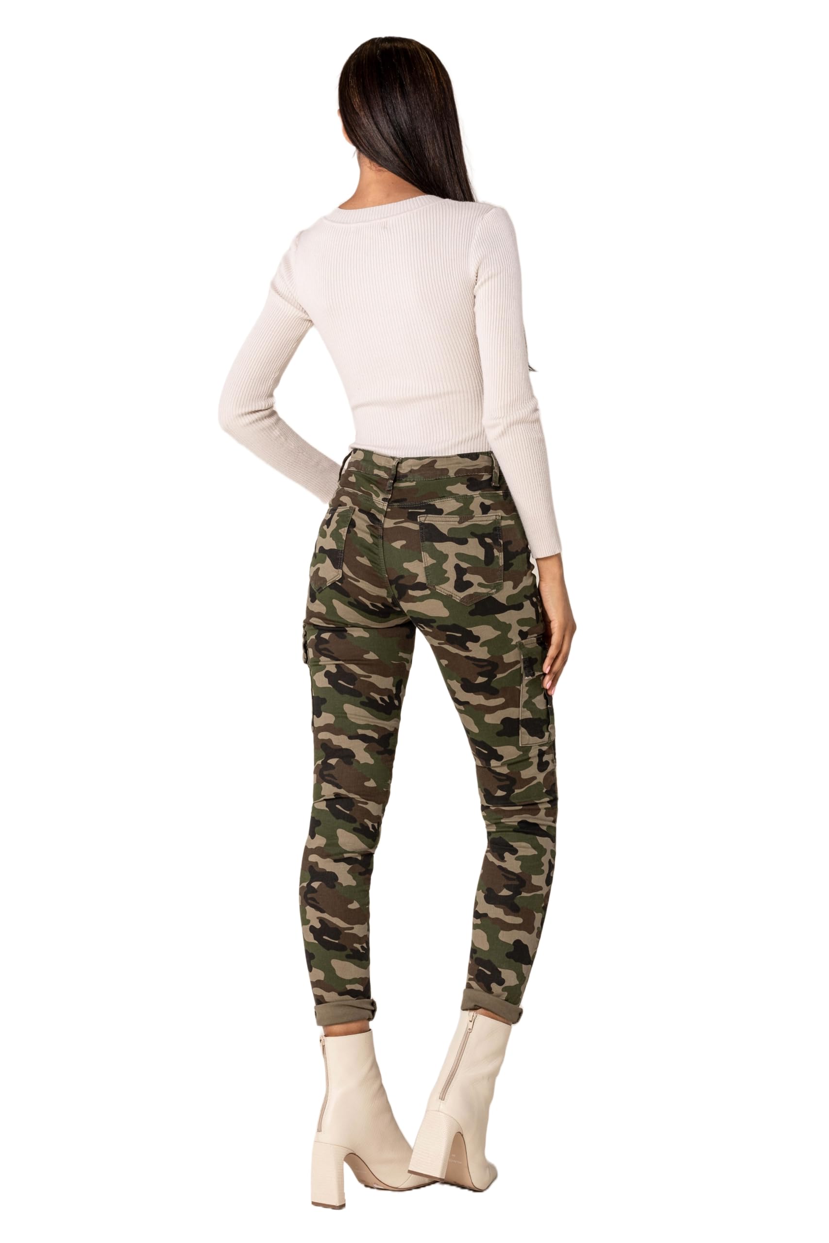 Nina Carter S353 - Pantalones cargo para mujer, corte ajustado, estilo cargo