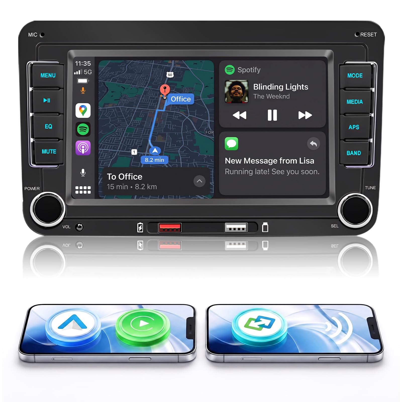 Autoradio pour VW Golf 5 6 Passat Tiguan Jetta Touran Polo Caddy