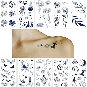 Amazon.co.jp: ANIUVOT おしゃれ タトゥーシール 小さいと半永久的