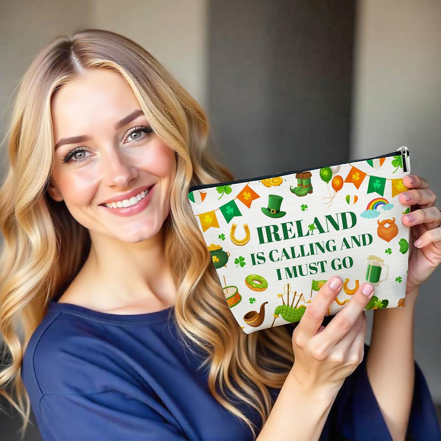 Ireland Gifts for Women, City Themed Organizer, Trip Makeup Bag image 5