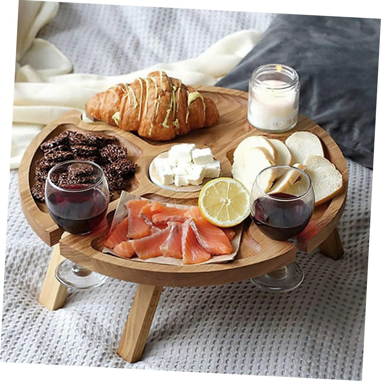 Camping Folding Table Picnic Folding Desk Compact Outdoor Wine Table Lightweight Beach