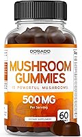 Vista 1 de Mushroom Gummies 10 in 1 Blend (60 Gummies with Lions Mane, Cordyceps, Reishi & More Functional Mushrooms) Focus & Brain Gummy Mushroom Supplement