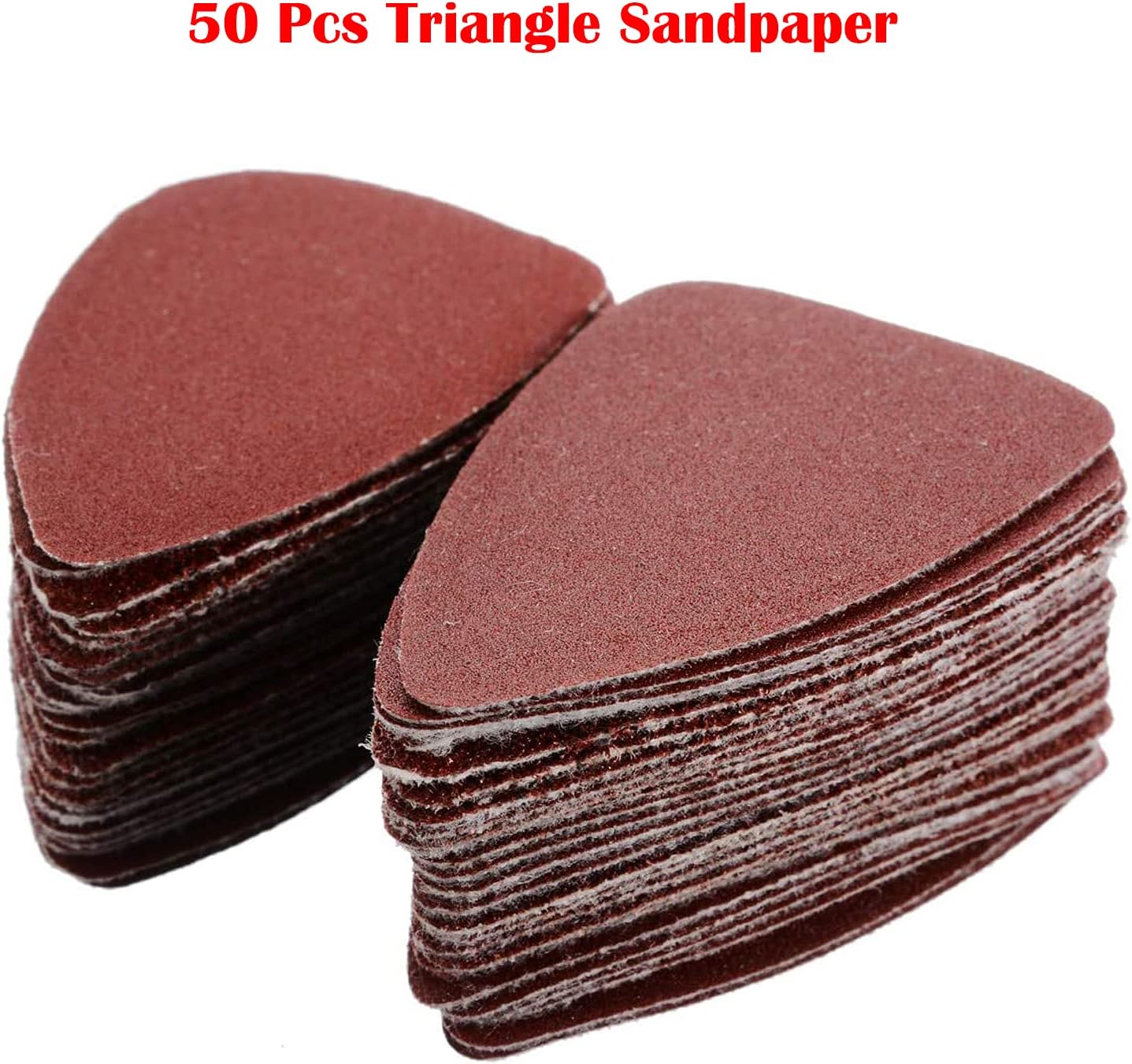 51Pcs 50mm Triangular Finger Oscillating Multi Tool Sanding Pads Kits Compatible with Bosch,Chicago,Craftsman,Dewalt, Dremel,Fein,Westfalia,Makita,Milwaukee,Rockwell,Include 1 Finger Sand Disc