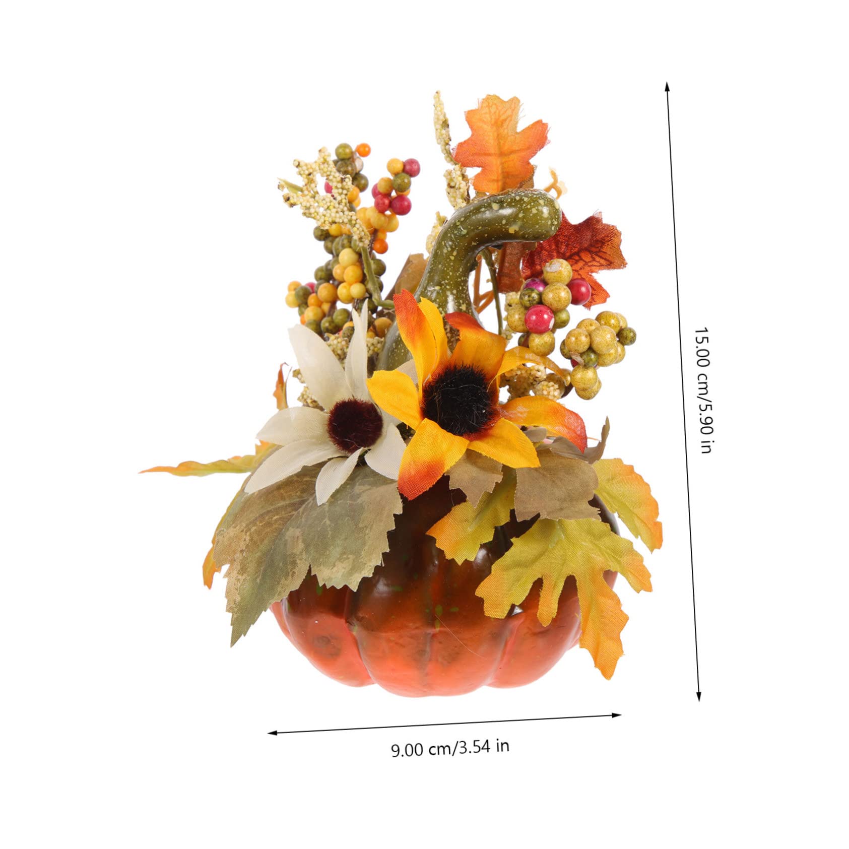 Künstliche Kürbisdeko Qj703 Grün aus Kunststoff für Halloween Herbst