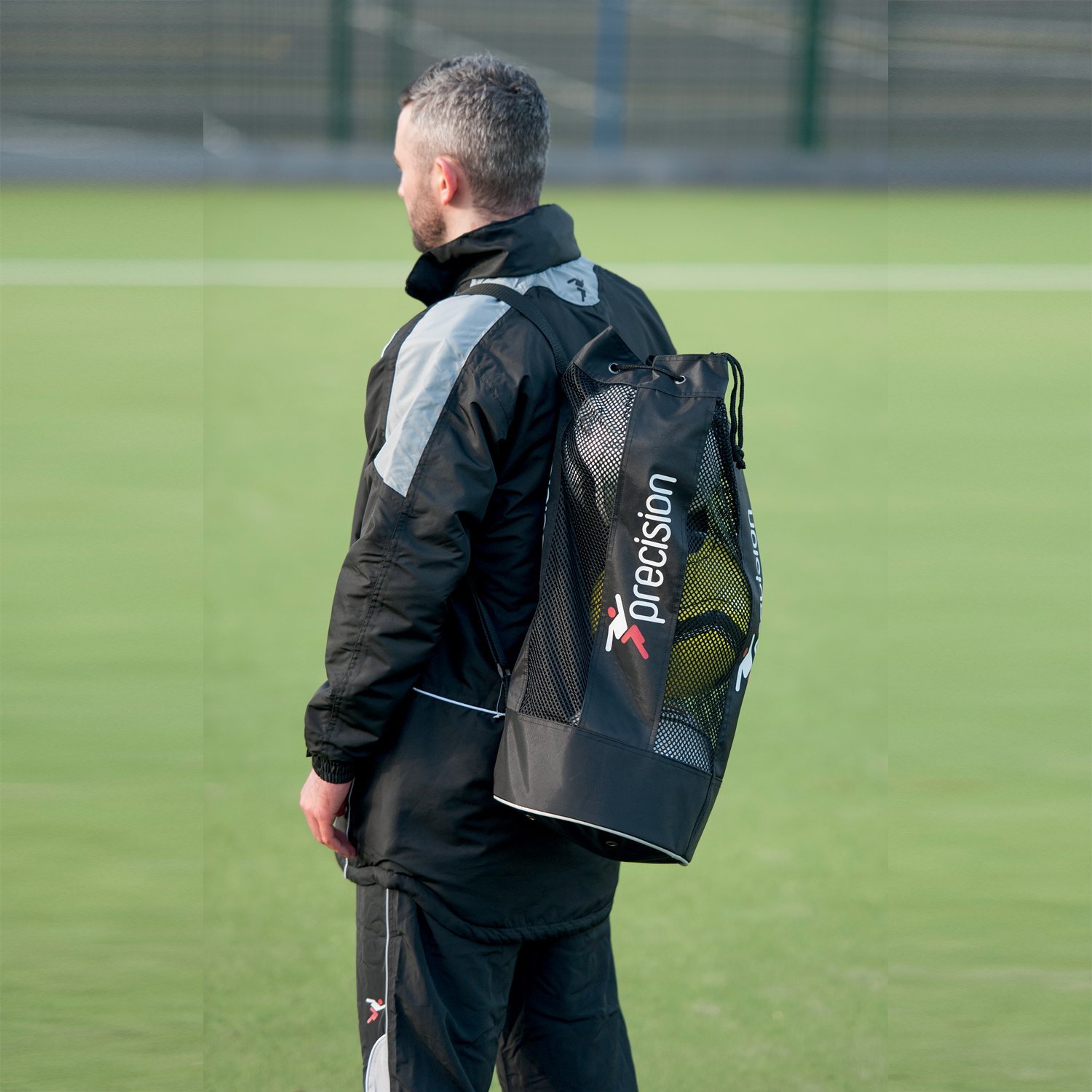 Precision Training Tubular Ball Bag With Shoulder Strap Holds 3 Footballs rrp£14