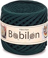 Vista 11 de Hilo de camiseta – 0.197-0.276 in – Cinta de punto para ganchillo, tejido, macramé, manualidades – 328.1 ft / 110 yardas – Hilo de algodón