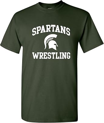Underground Printing Michigan State Arch Logo Wrestling Tee - XL - Forest