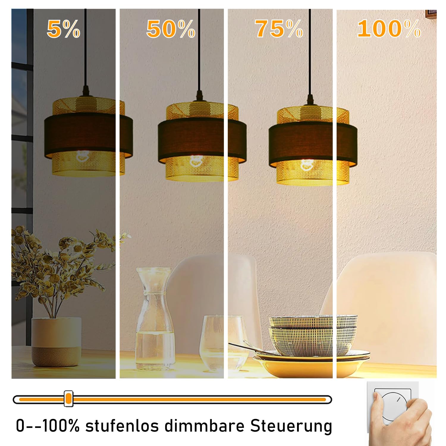 Edison LED Vintage Glühbirne, Dimmbar Glühbirne E27 4W LED Warmweiss, Vintage Edison Dimmbar lampe E27 Ideal für Nostalgie und Retro Beleuchtung - Rauchgrau Glas - 6 Stück（ST64 YHS）