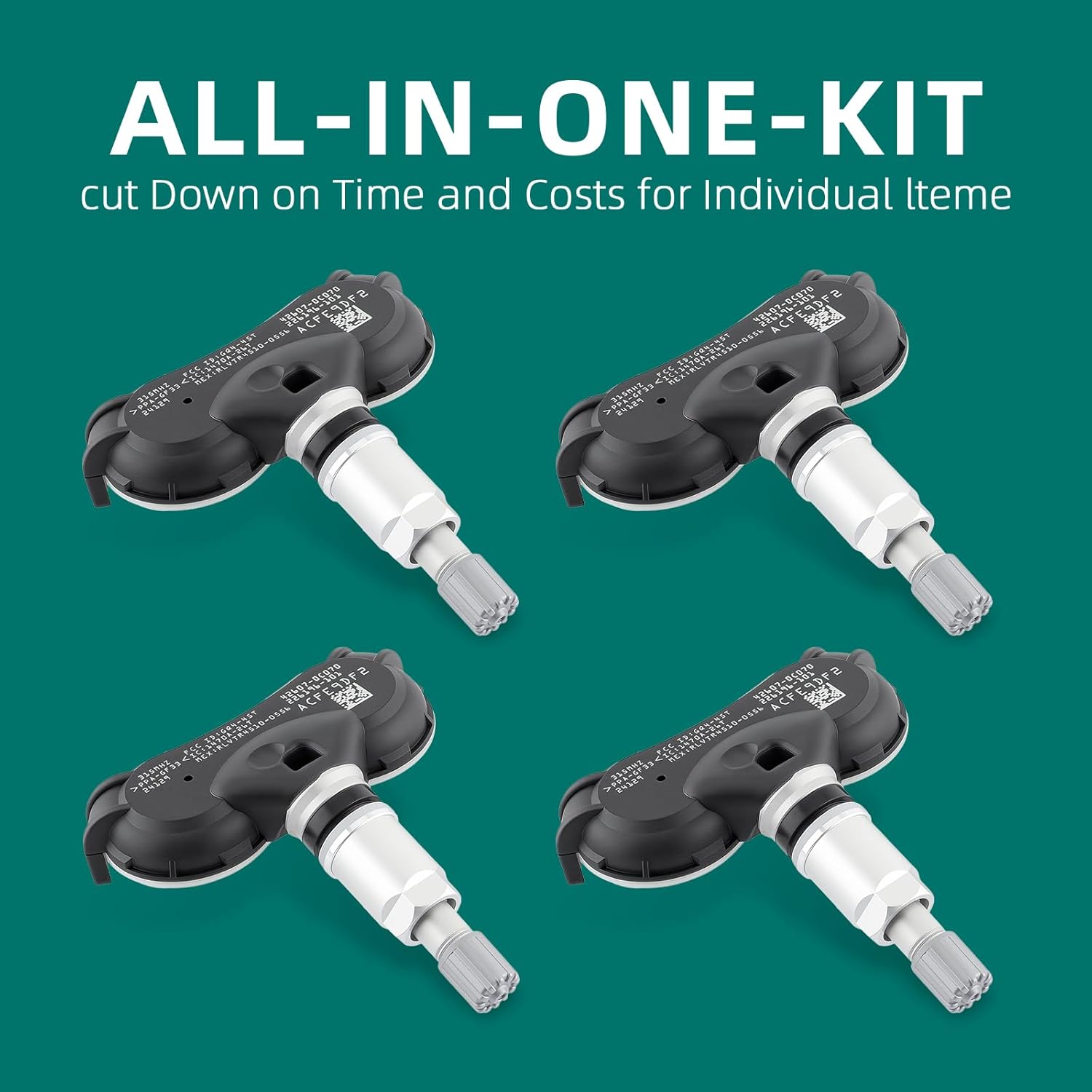 AUTOKAY 315MHz TPMS Tire Pressure Sensor Pressure Monitor System for Toyota Sequoia Tundra 2008-2017, for Toyota Sienna 2007-2020 Replace# 42607-0C070, 42607-0C050, 42607-08010(4Pack)